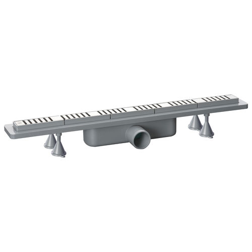Siphon de sol en ABS - 943.506.8 - OMP TEA - en inox / pour salle de bain / rectangulaire