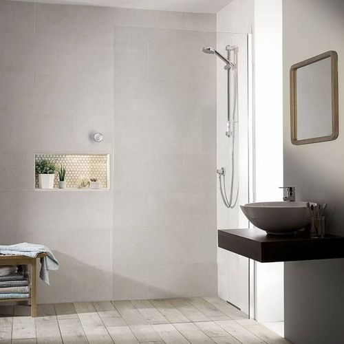 Set de douche mural - QUARTZ BLUE - aqualisa - contemporain / avec pommeau réglable