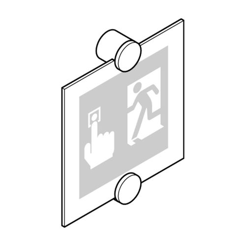 Plaque signalétique pour porte - 1385-FTS-----00 - Eff Eff - murale / en acrylique / d'intérieur
