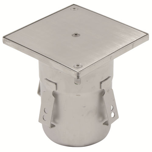 Siphon de sol en inox - 144.155.110.10 S - blucher france - de terrasse / avec grille / carré