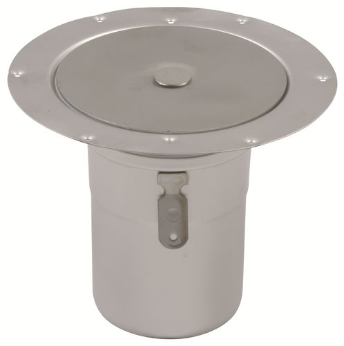 Siphon de sol en inox - 244.150.110 S - blucher france - de terrasse / avec grille / rond