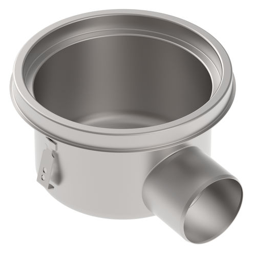 Siphon de sol en acier inox - 726.503.110 - blucher france - pour applications industrielles / rond