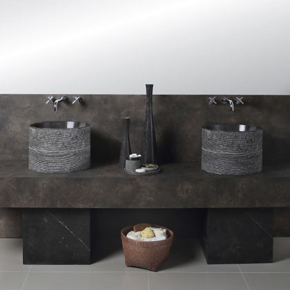 Lave-mains à poser - MODENA-2L - Dharma Bati Bali ,PT - rond / en pierre