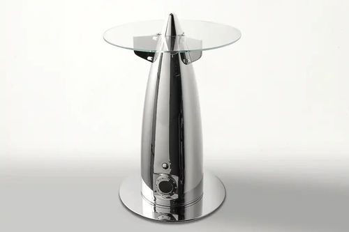 Table mange-debout aéronautique - AIR-TAV0163 AIRPLANE - Arteinmotion - design original / en aluminium / en métal poli