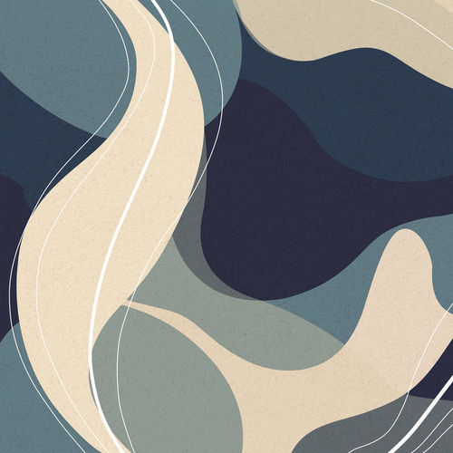 Papier peint contemporain - EP1C - Momenti - motif abstrait / aspect tissu / bleu