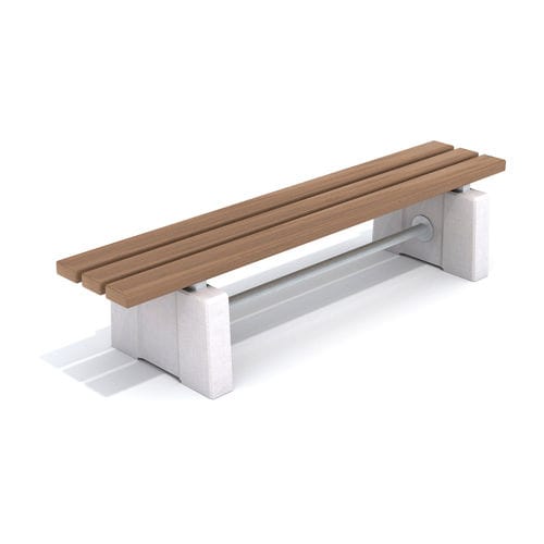 Banc public contemporain - STJERNEBORG - HAGS Aneby AB - en pin / en béton / en acier