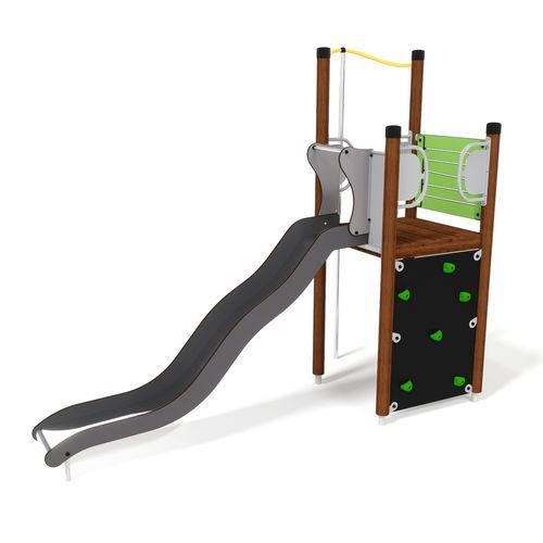 Structure de jeu pour aire de jeux - UNIPLAY ESSENTIALS LUNA  - HAGS Aneby AB - en bois / en acier / en HPL