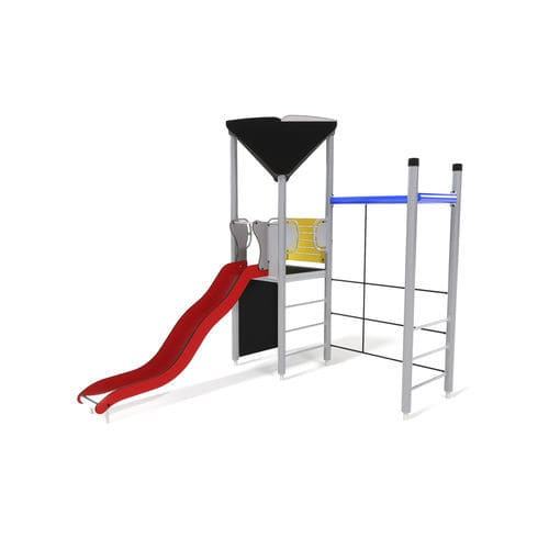 Structure de jeu pour aire de jeux - UNIPLAY ESSENTIALS MIMAS  - HAGS Aneby AB - en bois / en acier / en HPL