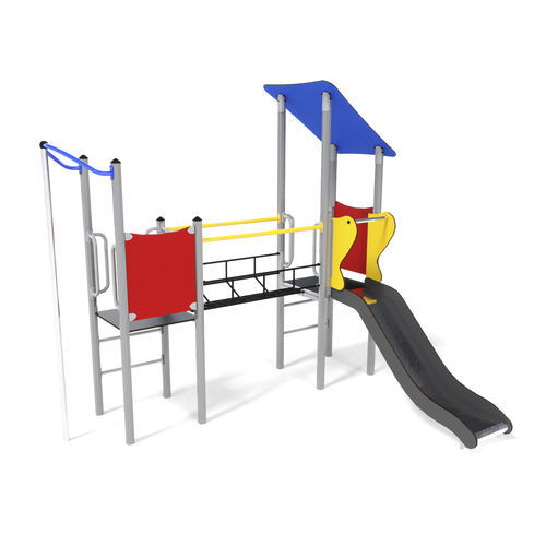 Structure de jeu pour aire de jeux - UNIMINI ESSENTIALS DEIMOS  - HAGS Aneby AB - en bois / en acier / en HPL