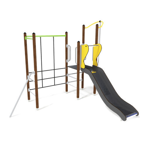 Structure de jeu pour aire de jeux - UNIMINI ESSENTIALS CALLISTO   - HAGS Aneby AB - en bois / en acier / en HPL