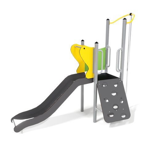 Toboggan droit - UNIMINI ESSENTIALS CALIBAN  - HAGS Aneby AB - pour aire de jeux / en acier inoxydable / en bois