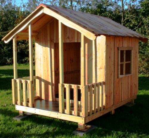 Cabane pour enfant pour aire de jeux - SIM - HAGS Aneby AB - étanche / au sol / en bois