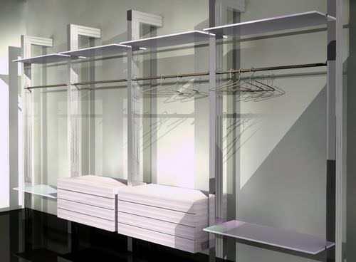 Dressing contemporain - KAP International - en bois / en verre / en aluminium laqué
