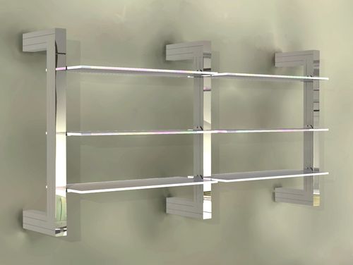 Étagère murale - KAP International - contemporaine / en bois / en acier inoxydable