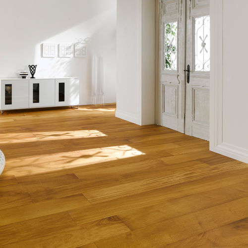 Parquet en iroko - Emois et Bois - contrecollé / massif / en bois exotique