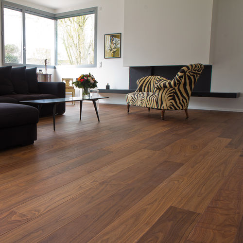 Parquet contrecollé - Emois et Bois - en noyer américain / huilé / verni
