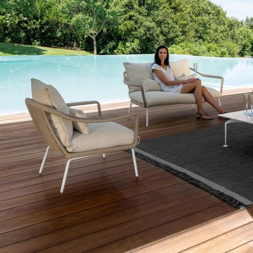Fauteuil contemporain - CRUISE - TALENTI - en tissu / en corde / en aluminium