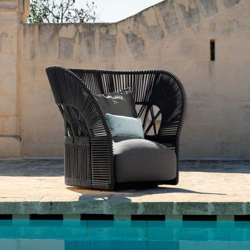 Fauteuil contemporain - CLIFF D&Egrave;CO - TALENTI - en tissu / en corde / en aluminium