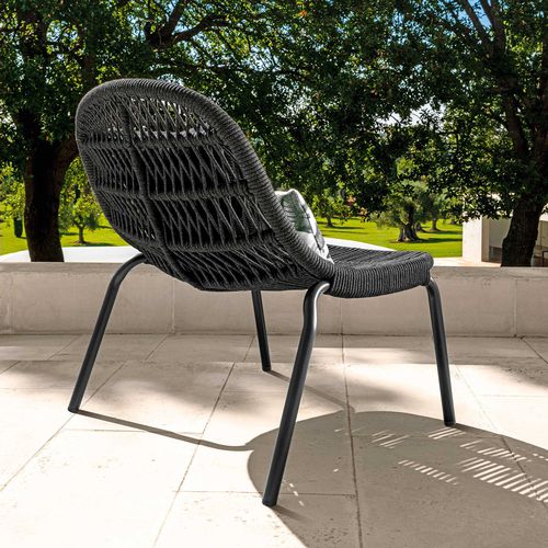 Chauffeuse contemporaine - PANAMA  - TALENTI - en corde / en tissu / en aluminium