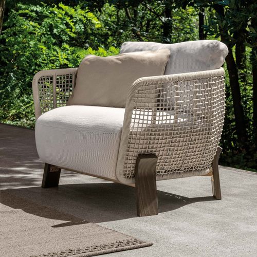 Fauteuil contemporain - ARGO - TALENTI - en tissu / en corde / en aluminium