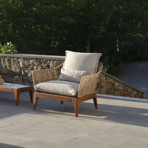 Fauteuil contemporain - CRUISE - TALENTI - en tissu / en corde / en teck