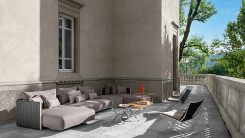 Pouf contemporain - GEORGE - TALENTI - en tissu / carré / déhoussable