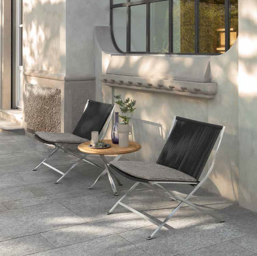 Chaise de jardin contemporaine - GEORGE - TALENTI - d'extérieur / en tissu / avec piètement en acier inoxydable
