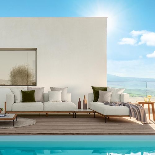 Canapé modulable - CLEO - TALENTI - d'angle / contemporain / de jardin