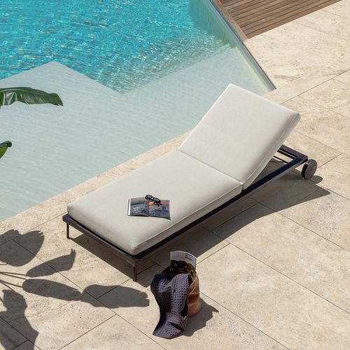 Bain de soleil contemporain - CLEOSOFT - TALENTI - en tissu / en palissandre / en teck