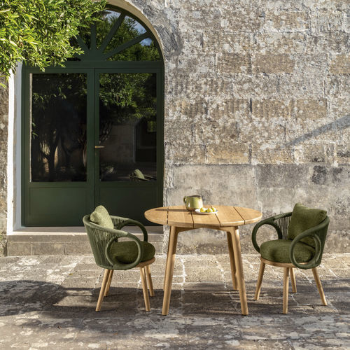 Chaise de salle à manger contemporaine - KAREN - TALENTI - d'intérieur / d'extérieur / en tissu