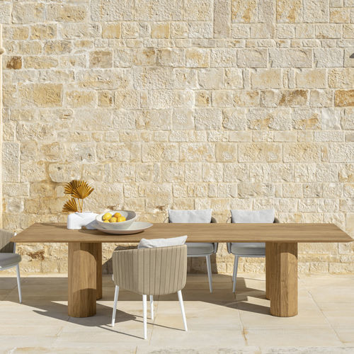 Table à manger contemporaine - SALINAS - TALENTI - en bois / avec piètement en bois / rectangulaire