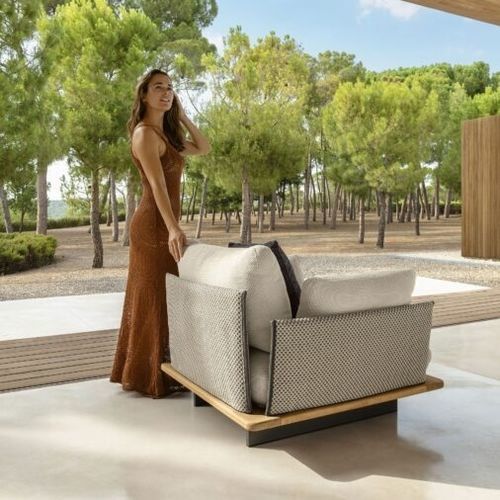 Fauteuil contemporain - VENICE - TALENTI - en tissu / en bois / fait main