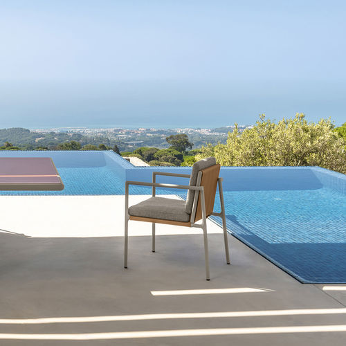 Chaise de salle à manger contemporaine - TRESS&Eacute; - TALENTI - d'intérieur / d'extérieur / en cuir