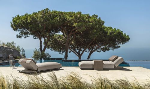 Bain de soleil contemporain - TRESS&Eacute; - TALENTI - en tissu / en métal / inclinable
