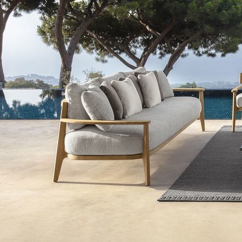 Canapé contemporain - EVER - TALENTI - d'extérieur / en tissu / avec accoudoirs