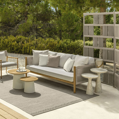 Canapé d'angle - DOLCEVITA  - TALENTI - contemporain / de jardin / en tissu