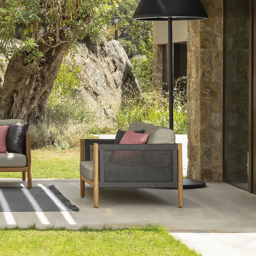 Fauteuil contemporain - DOLCEVITA  - TALENTI - en tissu / en teck / en corde