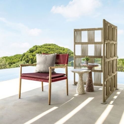 Fauteuil contemporain - DOLCEVITA  - TALENTI - en tissu / en teck / en corde