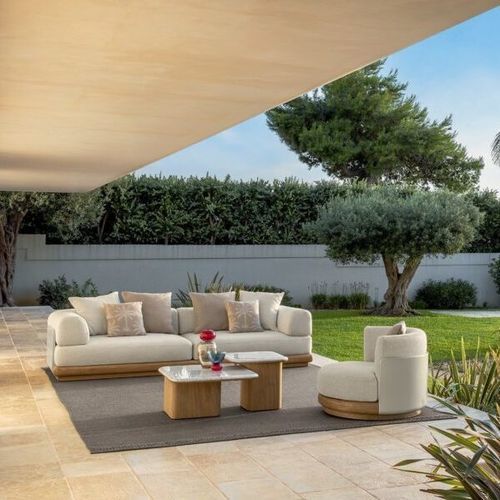Canapé contemporain - ITACA - TALENTI - en tissu / avec coussin amovible / blanc