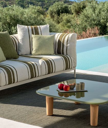 Canapé contemporain - FLOW - TALENTI - d'extérieur / en tissu / blanc