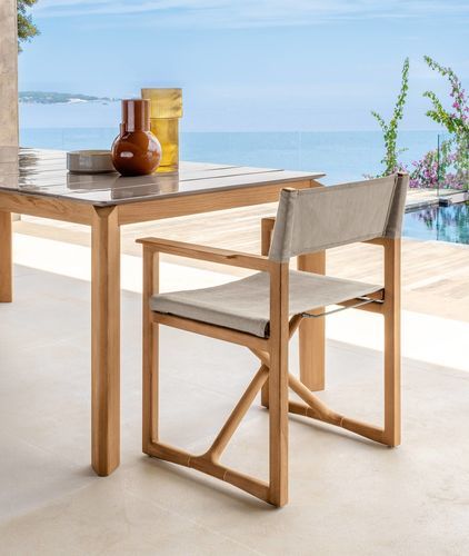 Chaise classique - THEA - TALENTI - d'extérieur / en bois / en teck