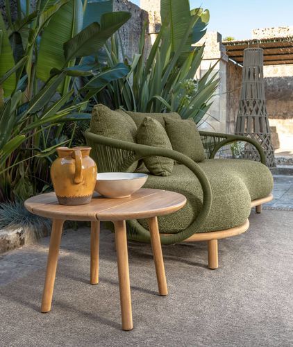 Table basse africaine - KAREN D60 - TALENTI - en bois / avec piètement en bois / ronde