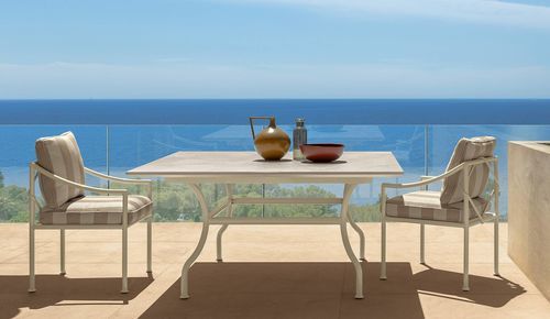 Table à manger contemporaine - CAPRI - TALENTI - en aluminium / en grès cérame / avec piètement en aluminium