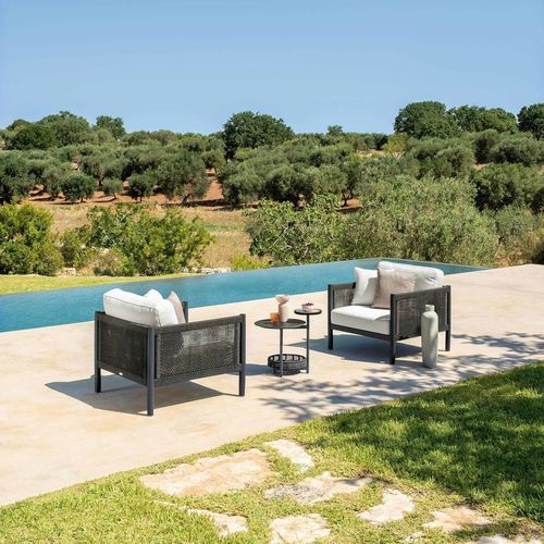 Fauteuil contemporain - DOLCEVITA//ALU - TALENTI - en tissu / en aluminium / avec revêtement amovible