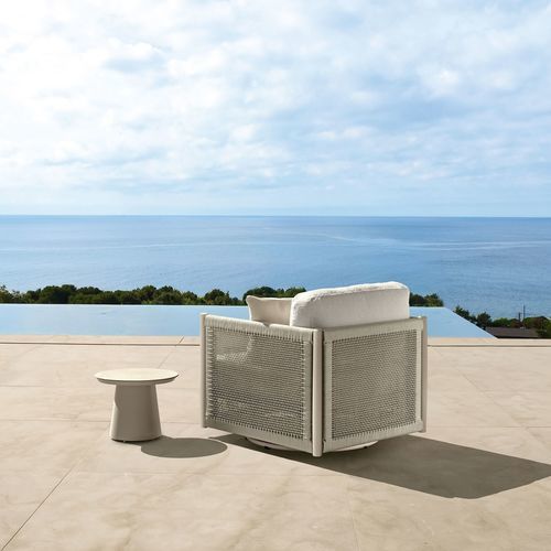 Fauteuil contemporain - DOLCEVITA//ALU - TALENTI - en tissu / en aluminium / avec revêtement amovible