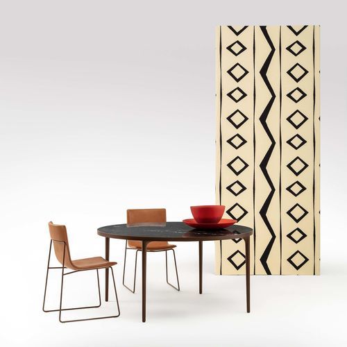 Table à manger contemporaine - SOUL - TALENTI - en marbre / en bois laqué / en acier