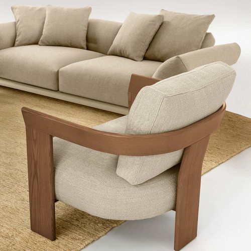 Fauteuil contemporain - FREDDIE - TALENTI - en cuir / en mousse de polyuréthane / en tissu