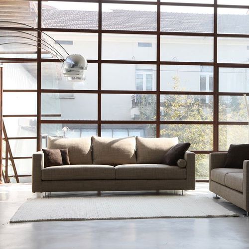 Canapé contemporain - MANHATTAN - Mazzoli Design - de salon / en tissu / en cuir
