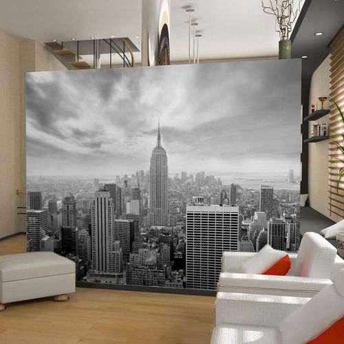Papier peint contemporain - VILLE NEW YORK - AQUILIA - DECLIK - panoramique / à motif / blanc