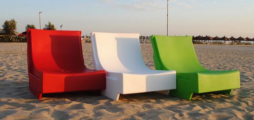 Fauteuil contemporain - SIT-UP - drydesign - en polyéthylène / recyclable / lumineux